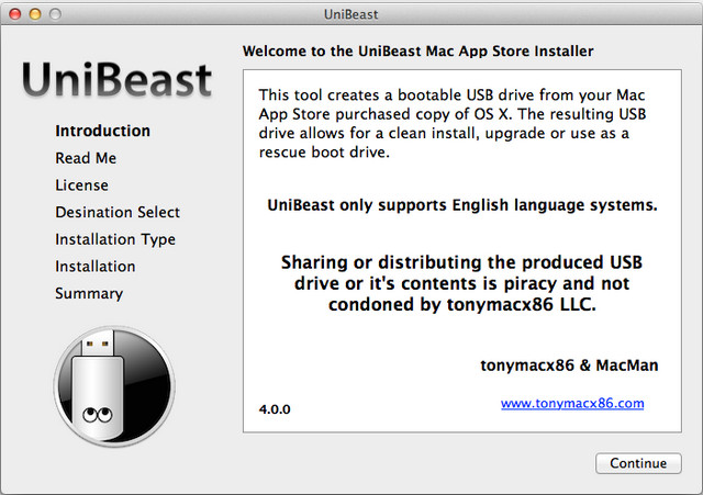 UniBeast(蘋果啟動U盤制作軟件) v5.0.1 官方免費版 0