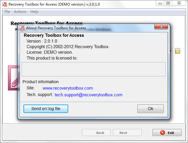 Access數(shù)據(jù)恢復(fù)工具(Recovery Toolbox for Access) v2.0.1.0 官方安裝版 1
