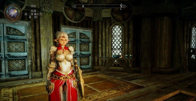上古卷軸5圣女王騎士甲mod 綠色版 0
