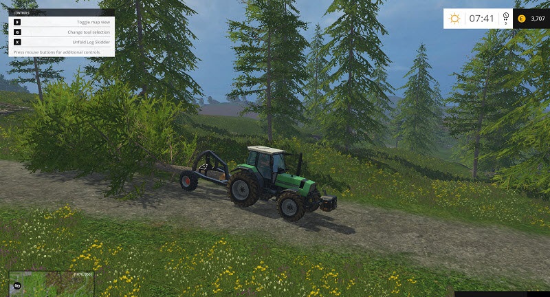 模擬農(nóng)場15拖樹機MOD V1.0 綠色版 0
