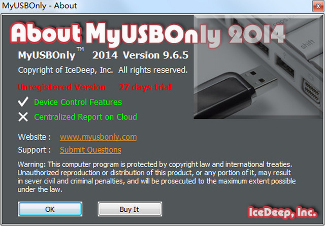 MyUSBOnly(電腦USB連接鎖定軟件) v9.7.0 官方正式版 0
