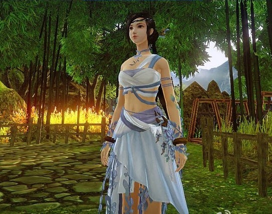 古劍奇譚2阿阮蔚藍(lán)衣服mod 綠色版 1