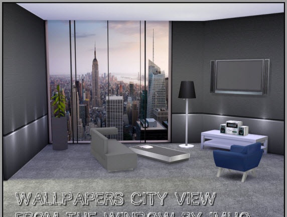 模擬人生4(The Sims 4)風景壁紙城市MOD V1.0 綠色版 1