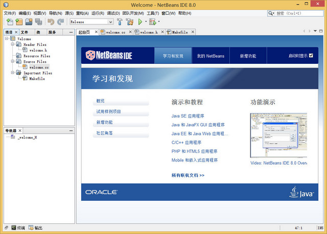 NetBeans IDE For C/C++ v8.0 官方中文版 2