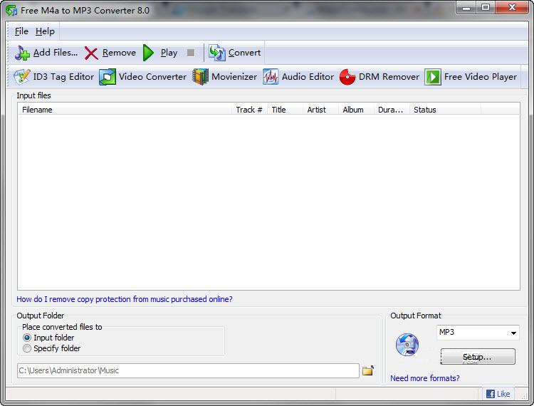 M4a轉(zhuǎn)MP3(Free M4a to MP3 Converter) v8.0 官方安裝版 0