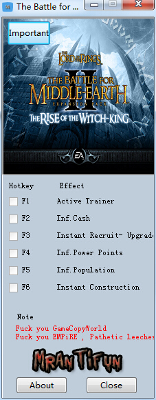 魔戒中土大戰(zhàn)2巫王的崛起修改器 +5 綠色版 0