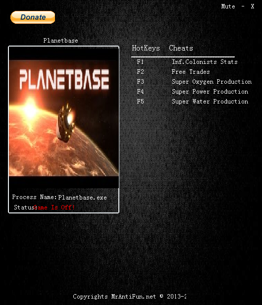 星球基地五項(xiàng)修改器 v1.06 綠色版 0