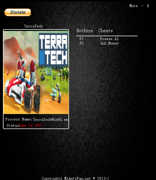 泰拉技術TerraTech兩項修改器 v0.92 MrAntiFun版 0