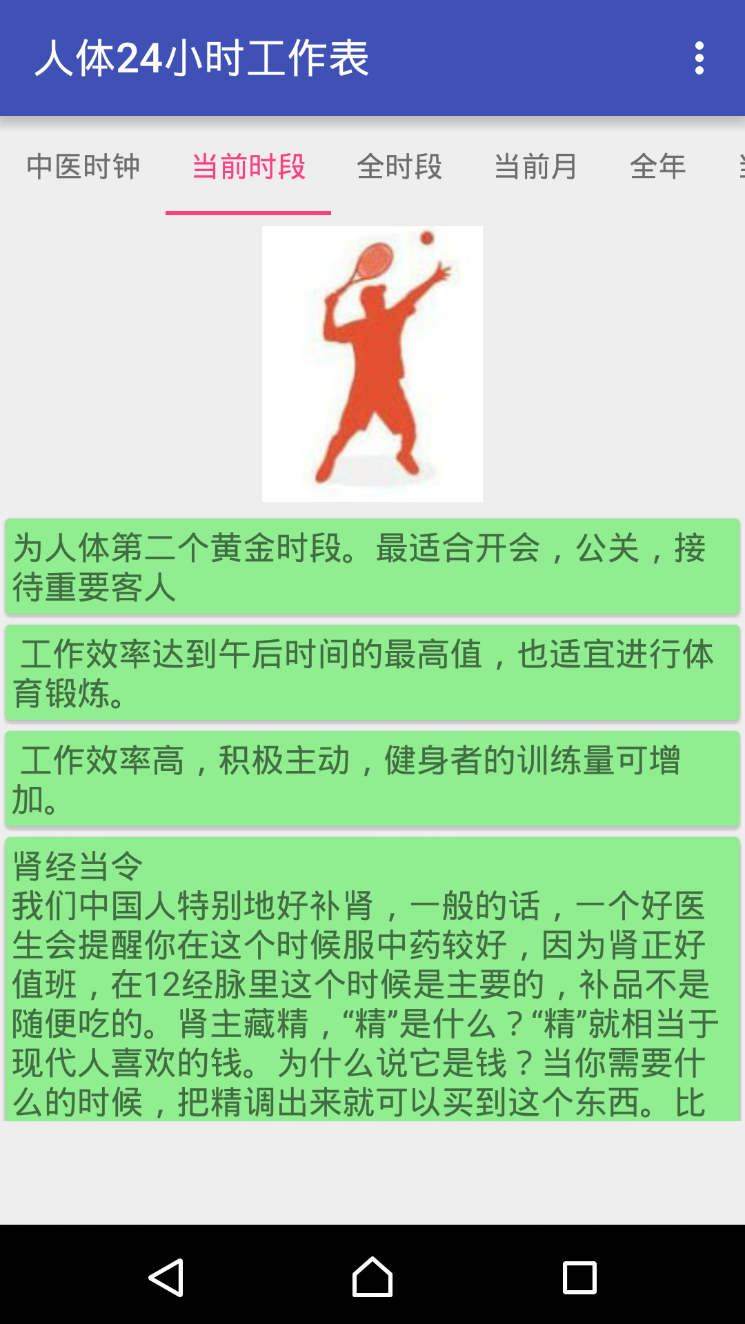 人體24小時(shí)工作表1