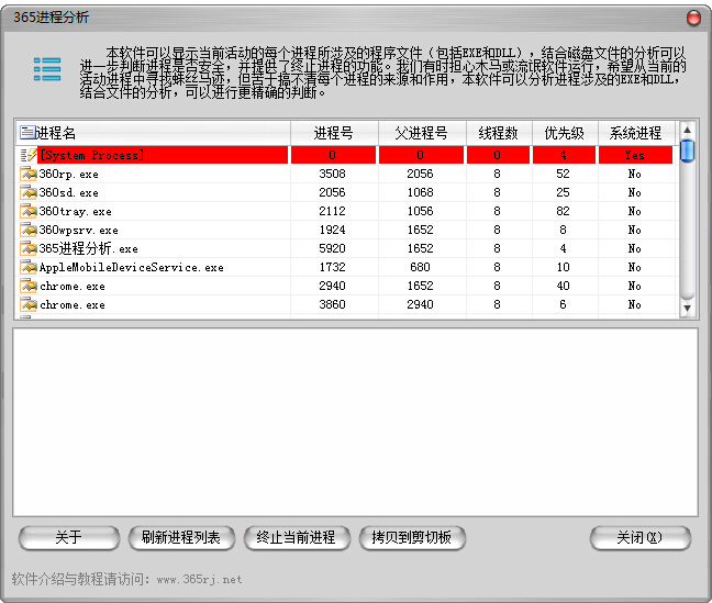 365進程分析 v1.0 綠色官方版 0