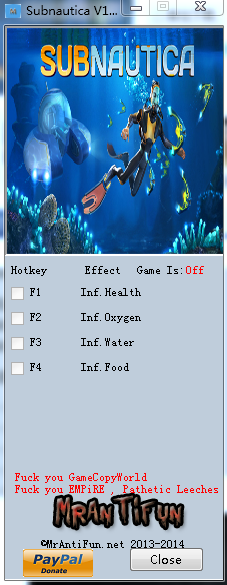 水下之旅四項修改器 V1.0 MrAntiFun版 0