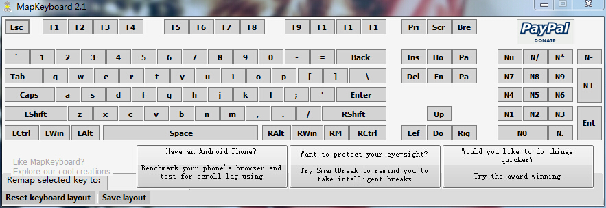 MapKeyboard(鍵盤鍵位修改器) v2.1 綠色漢化版 0
