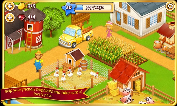 農(nóng)場(chǎng)小鎮(zhèn)幸福城市修改版(farm town) v3.41 安卓無(wú)限金幣鉆石鑰匙版 0