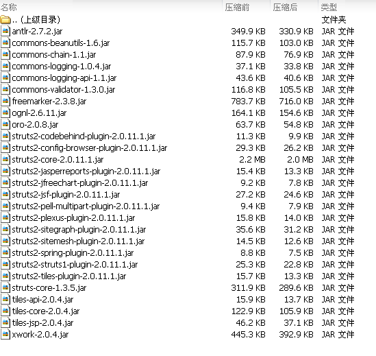 struts2.0 jar包0