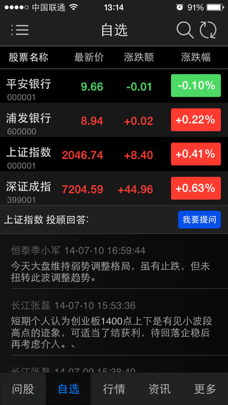 第一財經(jīng)問股iphone版 v3.0 蘋果版 3