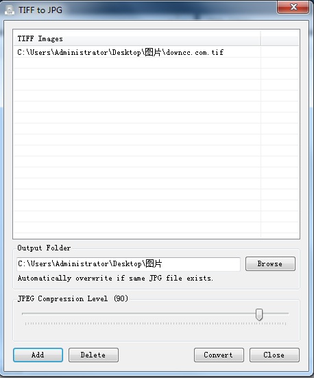 tif轉jpg格式轉換器(TIFF to JPG) v1.0 綠色版 0