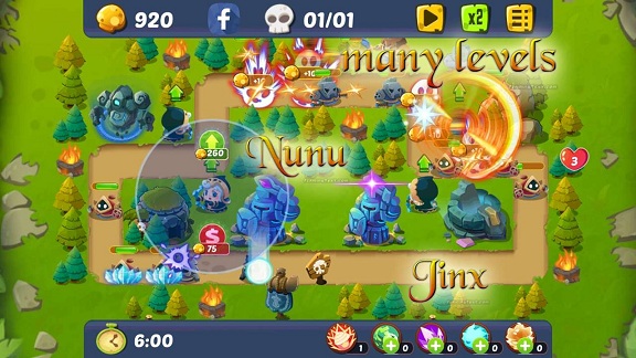 英雄聯(lián)盟塔防內(nèi)購(gòu)修改版(League of Hero Defenders) v1.1.8 安卓無限金幣版 1