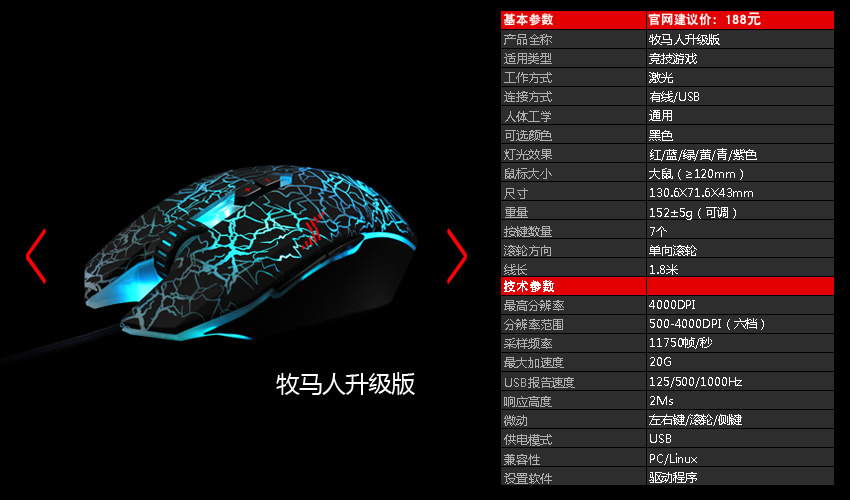 達(dá)爾優(yōu)牧馬人幻彩版鼠標(biāo)驅(qū)動(dòng)
