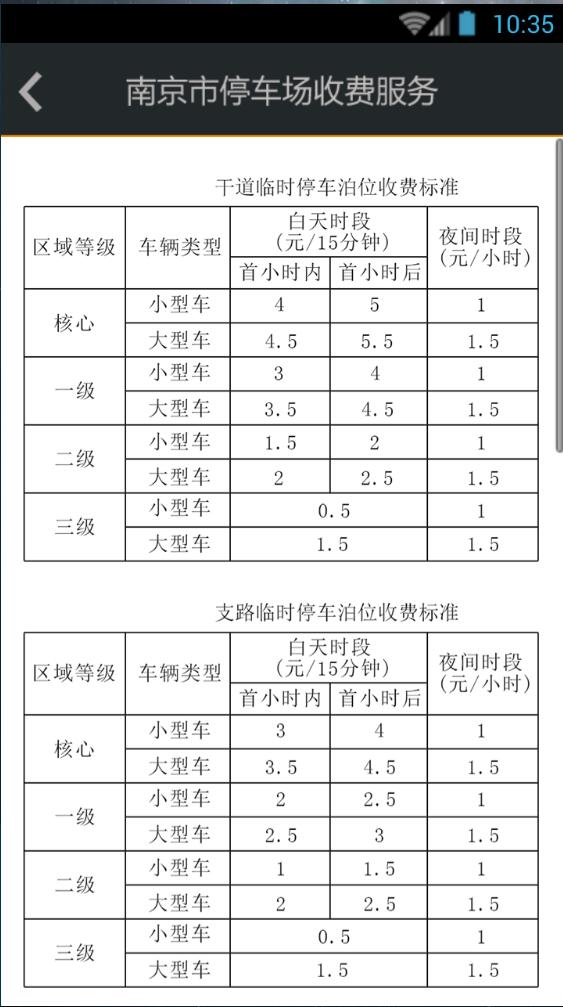南京市停車(chē)場(chǎng)收費(fèi)服務(wù) v1.3 安卓版 1