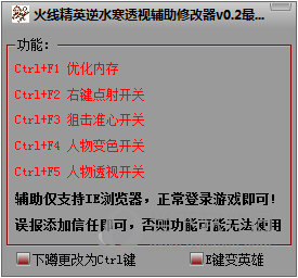 火線精英逆水寒透視輔助修改器 v0.8 免費版 0