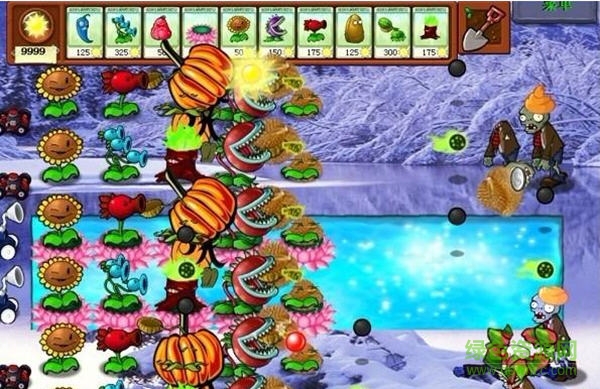 植物大戰(zhàn)僵尸冰雪版內(nèi)購修改版 v5.0 安卓無限鉆石版 0