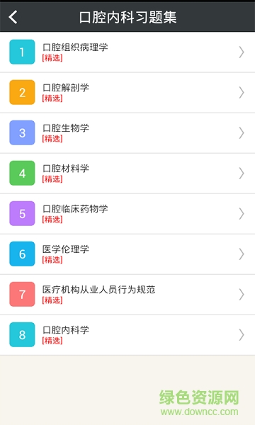 口腔內(nèi)科學主治醫(yī)師總題庫 v3.4.0 安卓版 1