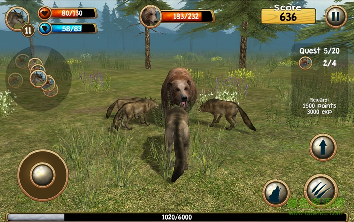 化身為狼3D中文修改版(Wild Wolf Simulator) v1.1 安卓無限金幣版 0