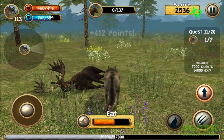 化身為狼3D中文修改版(Wild Wolf Simulator) v1.1 安卓無限金幣版 2