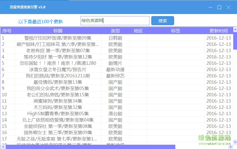 迅雷資源搜索引擎 v1.0 綠色免費(fèi)版 0