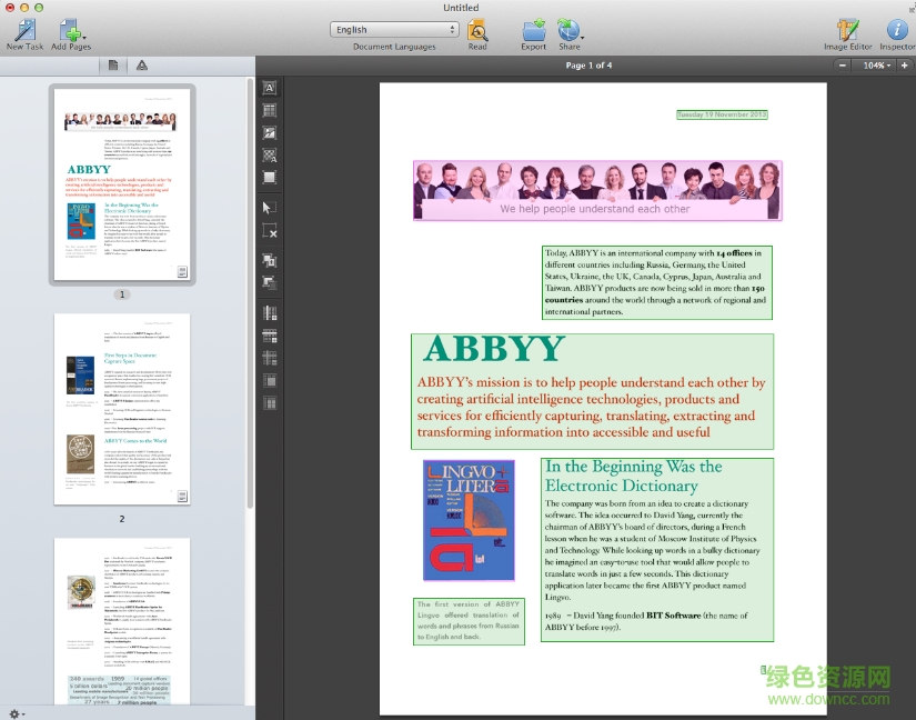 abbyy finereader mac正式文件