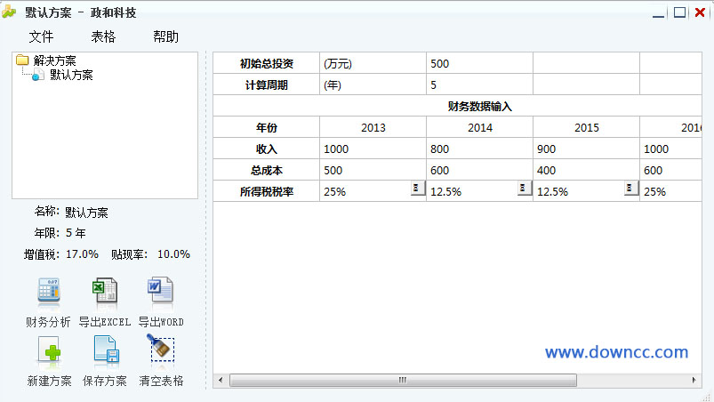 可研報告財務(wù)分析軟件 v4.6.0 官方版 0