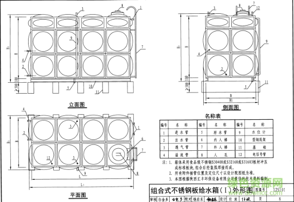 12s101水箱圖集