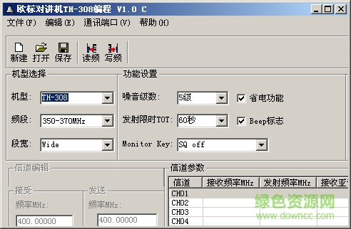 歐標(biāo)TH308對(duì)講機(jī)寫(xiě)頻軟件 官方版 0