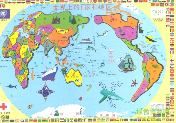卡通世界地圖
