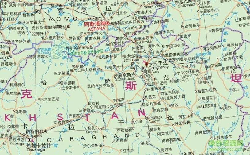 烏茲別克斯坦高清地圖