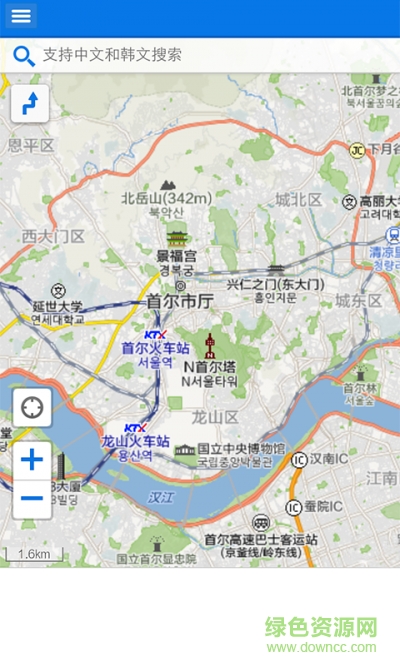 韓國(guó)中文地圖導(dǎo)航軟件 v1.0 安卓版 3