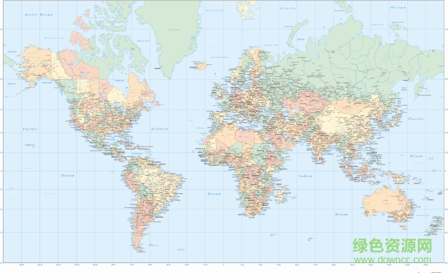 世界地圖高清30億像素地形圖