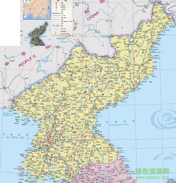朝鮮地圖高清中文版0