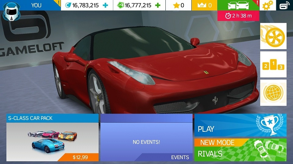 狂野飆車駕馭修改版 v1.3.2a 安卓無限金幣版 0