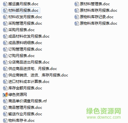 倉庫管理表格模板全套22個 word免費版 0