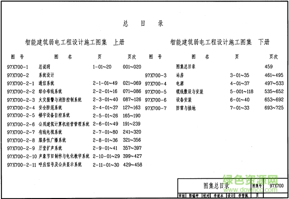 97x700智能建筑弱電工程設計施工圖集(上下冊) pdf高清電子版 0