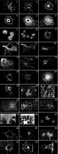 33種破碎的玻璃效果圖筆刷 免費(fèi)版 0
