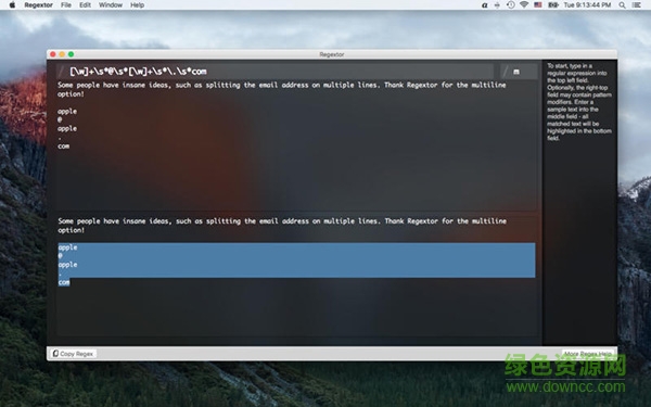 Regextor正則表達(dá)式mac版(軟件開(kāi)發(fā)工具) v1.1 蘋(píng)果電腦版 0