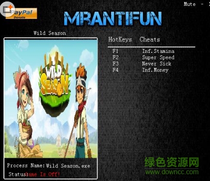狂野時(shí)節(jié)4項(xiàng)修改器 v1.0.6 綠色版 0