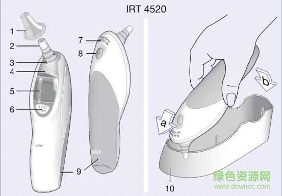 博朗BRAUN IRT-4520耳溫槍說明書 pdf高清電子版 0