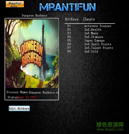 地牢爭奪戰(zhàn)八項(xiàng)修改器 v1.0 MrAntiFun版 0