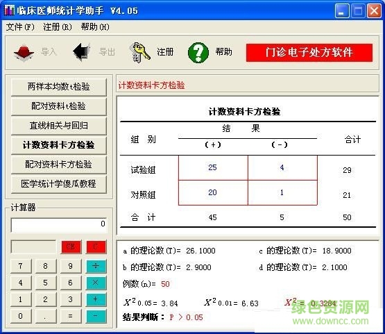 臨床醫(yī)師統(tǒng)計(jì)學(xué)助手 v4.05 官方版 0