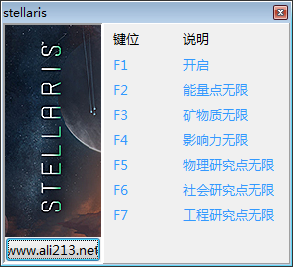 群星六項(xiàng)修改器(Stellaris) v1.4.1 綠色免費(fèi)版 0