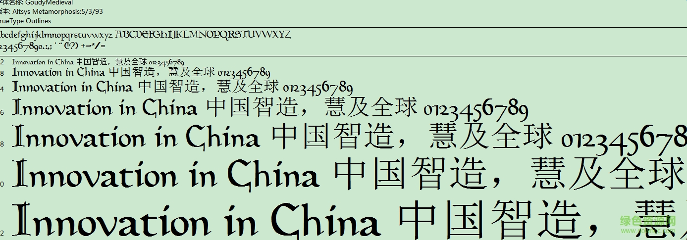 Goudy 免費版 0