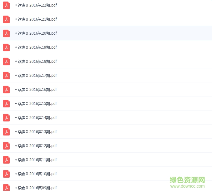 2016年讀者全集pdf 高清電子版 0
